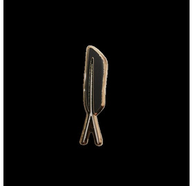 Split Feather Pin Badge
