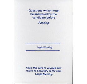 Logic Working Passing Card