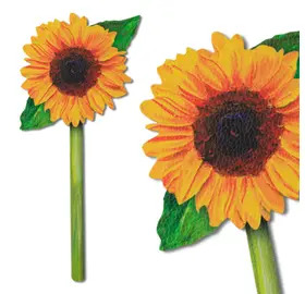 Flower Bookmark - Painted Sunflower