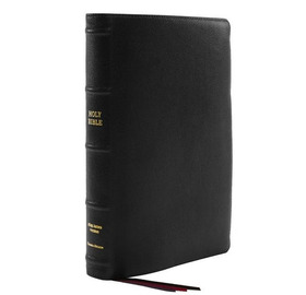 Craft Pedestal Bible, Large Print, Premium Goatskin Leather, Black