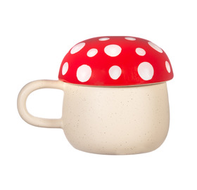 Red Mushroom Mug with Lid