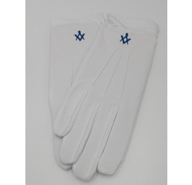 Craft -Dark Blue Square and Compasses Gloves (Size 10 Extra Large)