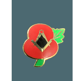 Masonic Poppy Pin Badge