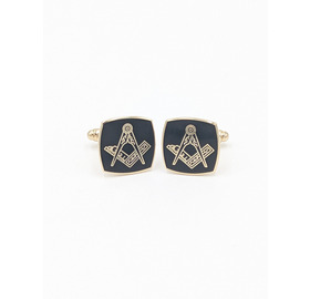 Square and Compass Black Cufflinks