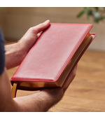 Royal Arch Pedestal Bible, Large Print, Premium Goatskin Leather, Red