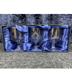 Masonic Lodge Master & Wardens Engraved Drinking Glasses (Set of 3)