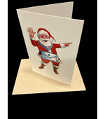 Santa is on the Square -Card & Envelope